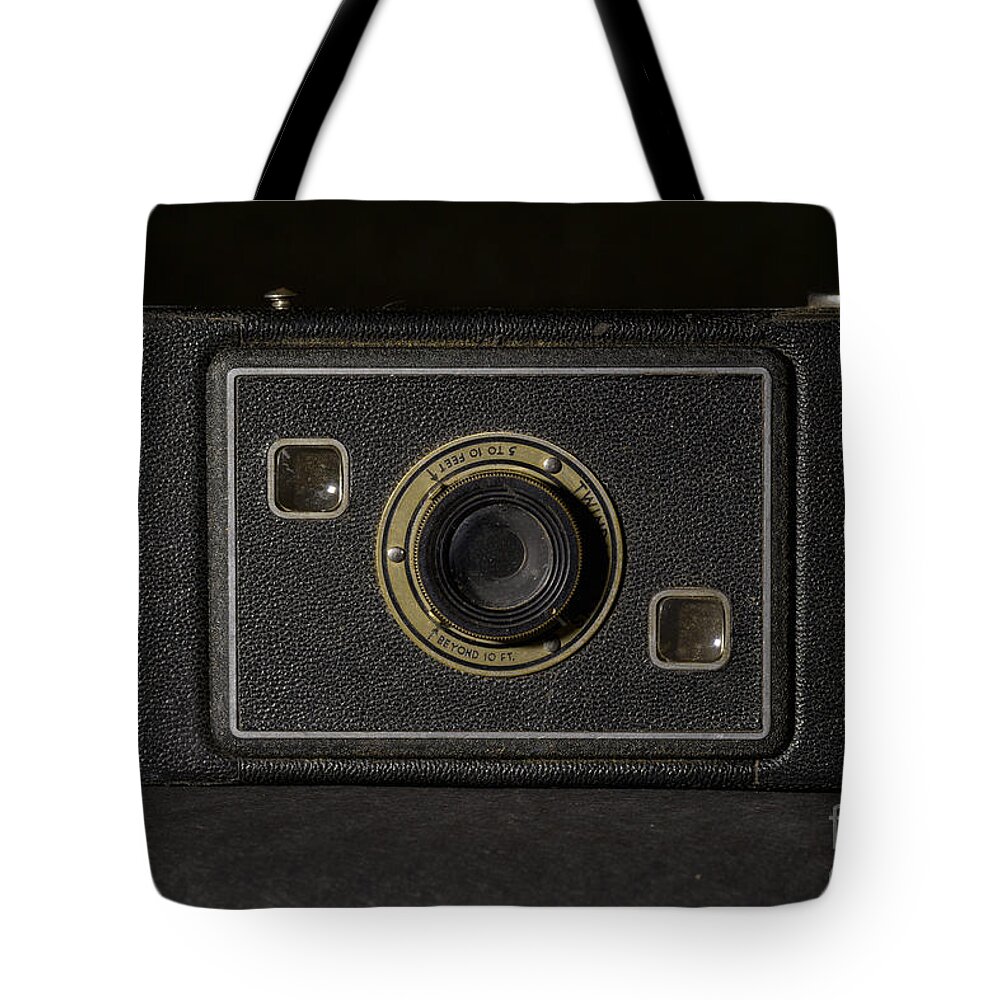Kodak Tote Bag featuring the photograph Kodak Jiffy Six 20 Series II Camera by Art Whitton