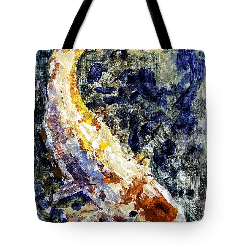 Acrylic Paintings Tote Bag featuring the painting Koi Fish by Timothy Hacker