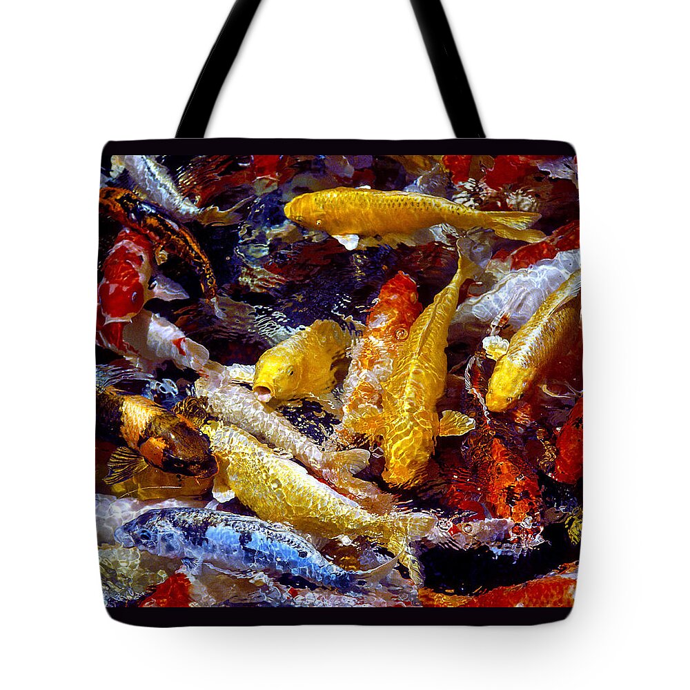 Koi Tote Bag featuring the photograph Koi Pond by Marie Hicks