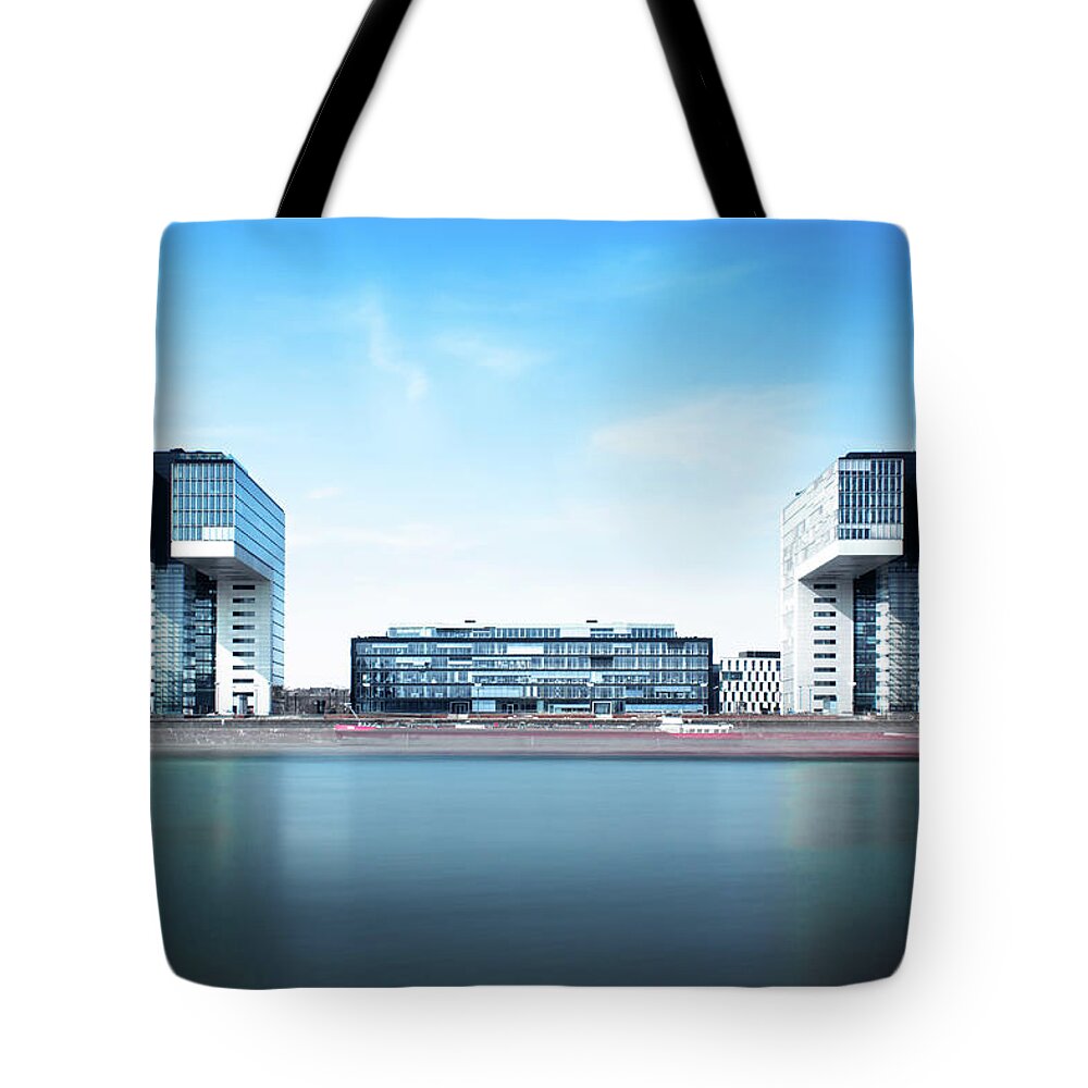 North Rhine Westphalia Tote Bag featuring the photograph Kranhäuser In Köln by By Felix Schmidt