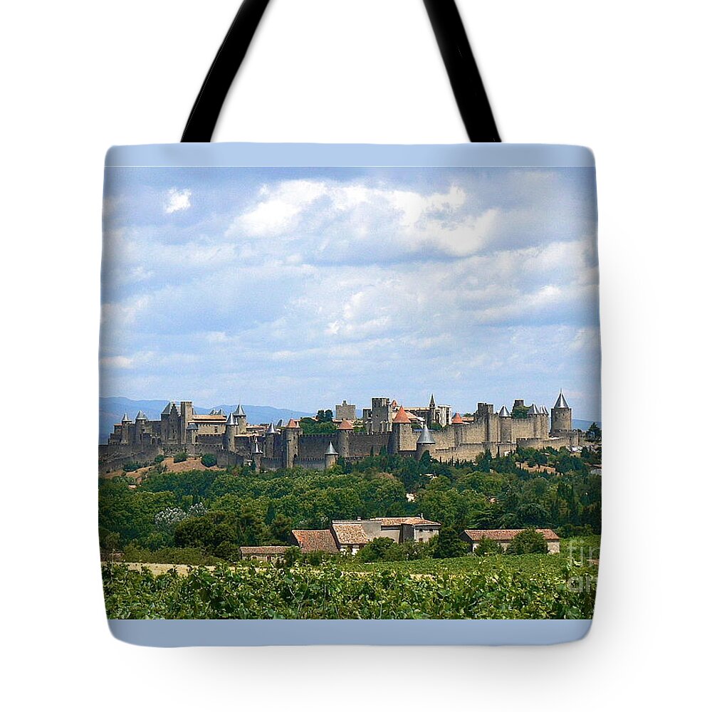 Carcassonne Tote Bag featuring the photograph La Cite de Carcassonne by France Art