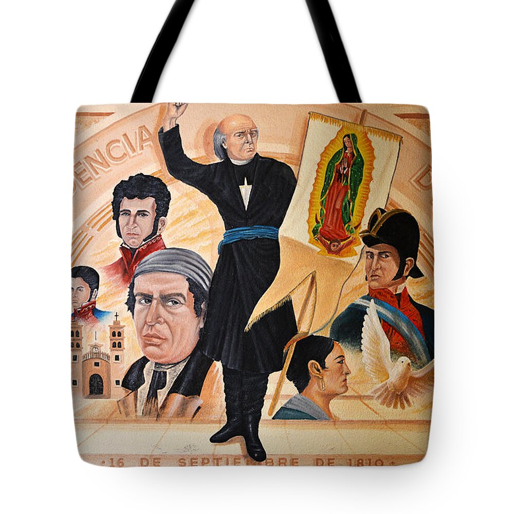 Mural Tote Bag featuring the photograph La Independencia de Mexico by Alexandra Till