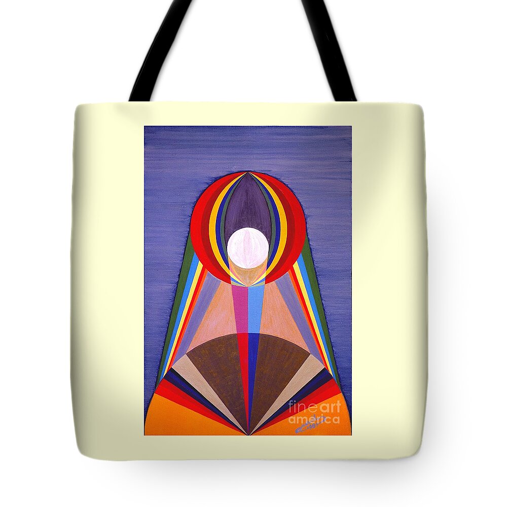 Art Tote Bag featuring the painting La Lune - The Moon by Michael Bellon