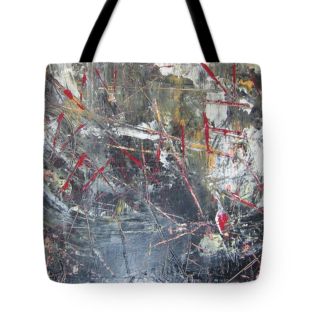 Abstract Tote Bag featuring the painting La Vie by Lucy Matta