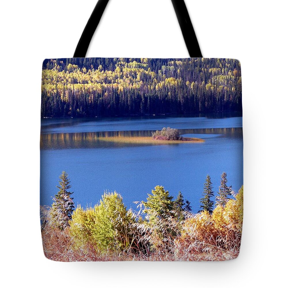 Lac Des Roches Tote Bag featuring the photograph Lac Des Roches In Autumn by Will Borden