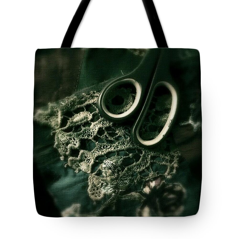 Lace Tote Bag featuring the digital art Lace by Delight Worthyn