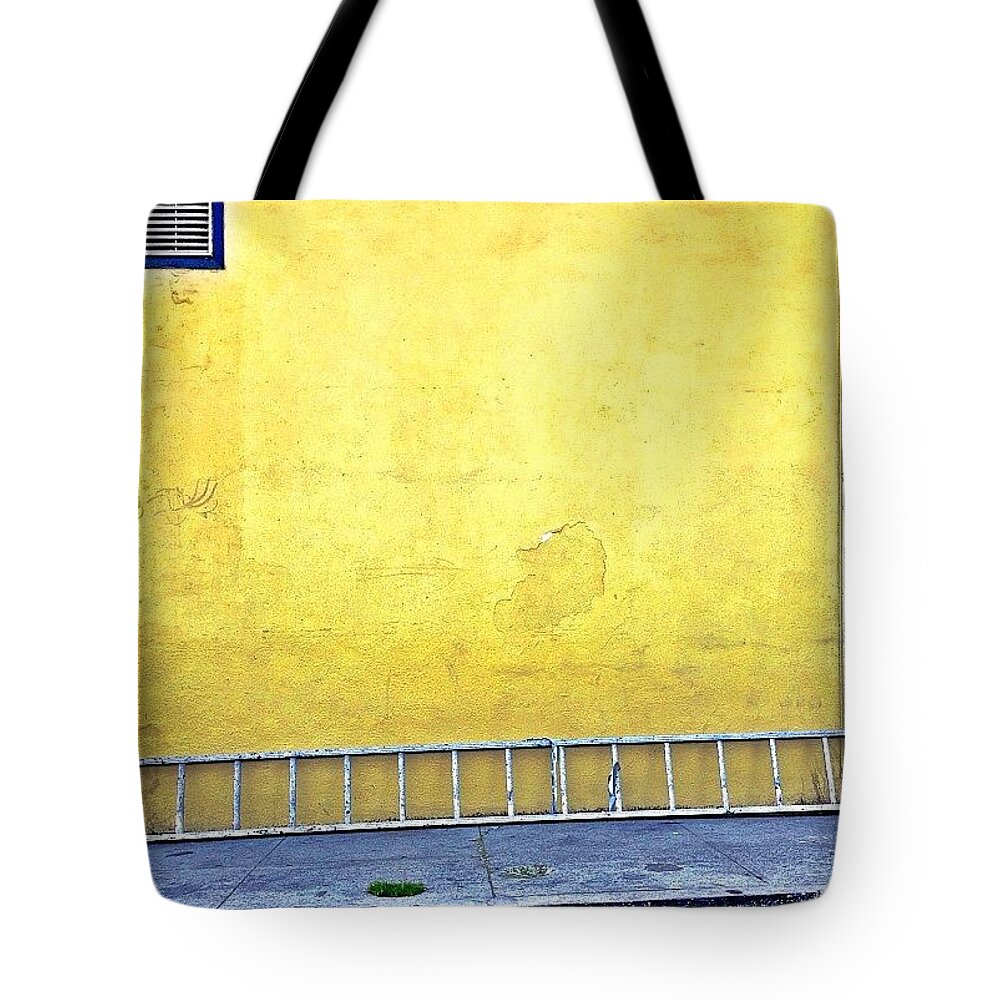 Yellowmonday Tote Bag featuring the photograph Ladder by Julie Gebhardt