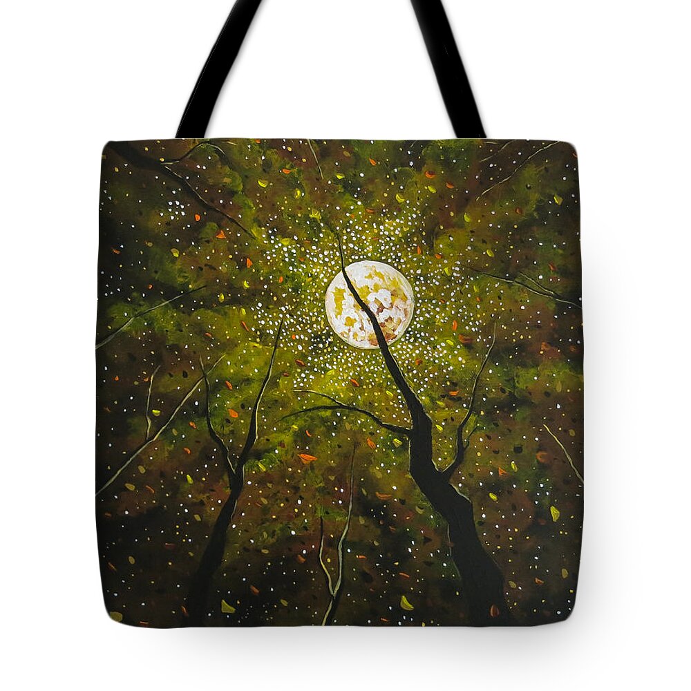 Trees Tote Bag featuring the painting Lady Starlight by Joel Tesch