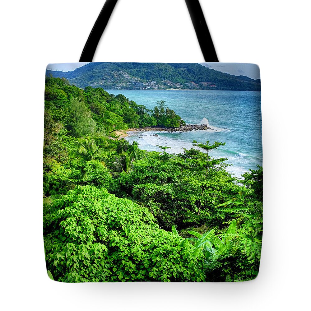 Scenics Tote Bag featuring the photograph Laem Singha Headland by Australian Land, City, People Scape Photographer