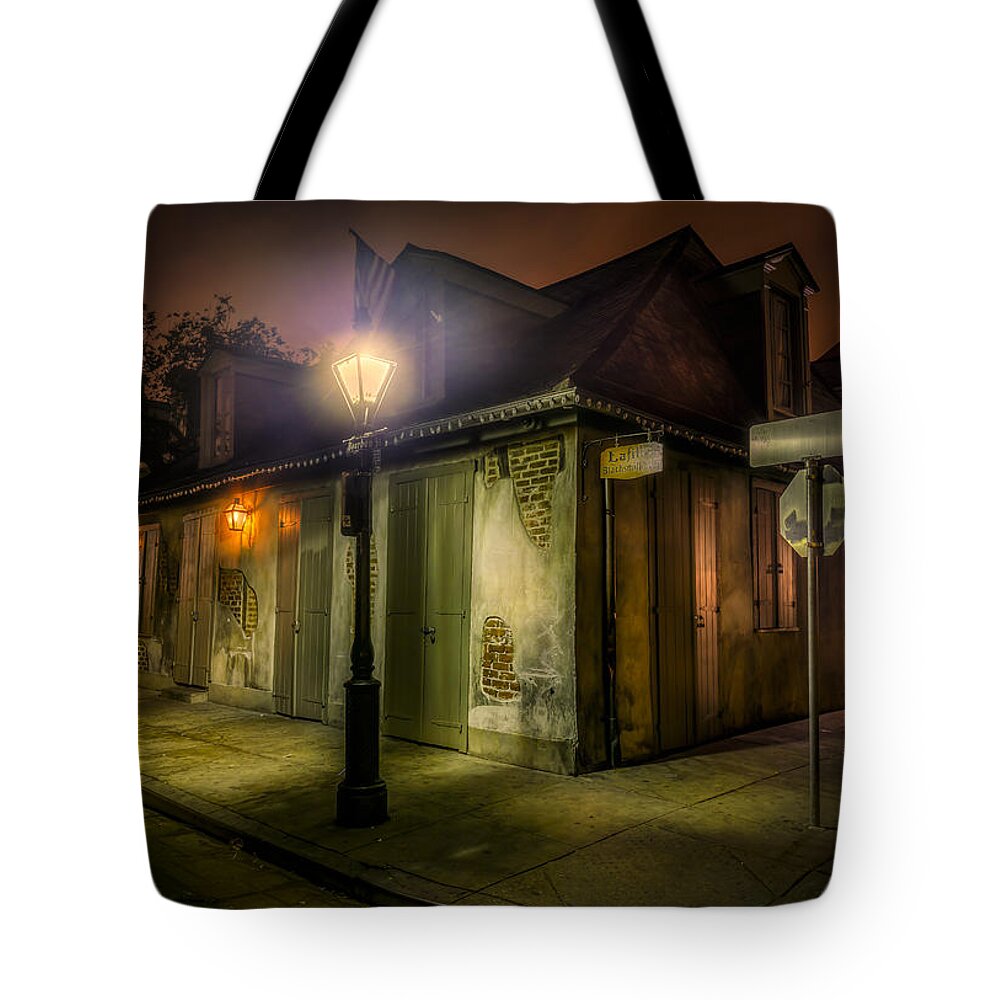 Lafittes Blacksmith Shop Tote Bag featuring the photograph Lafittes Blacksmith Shop by David Morefield