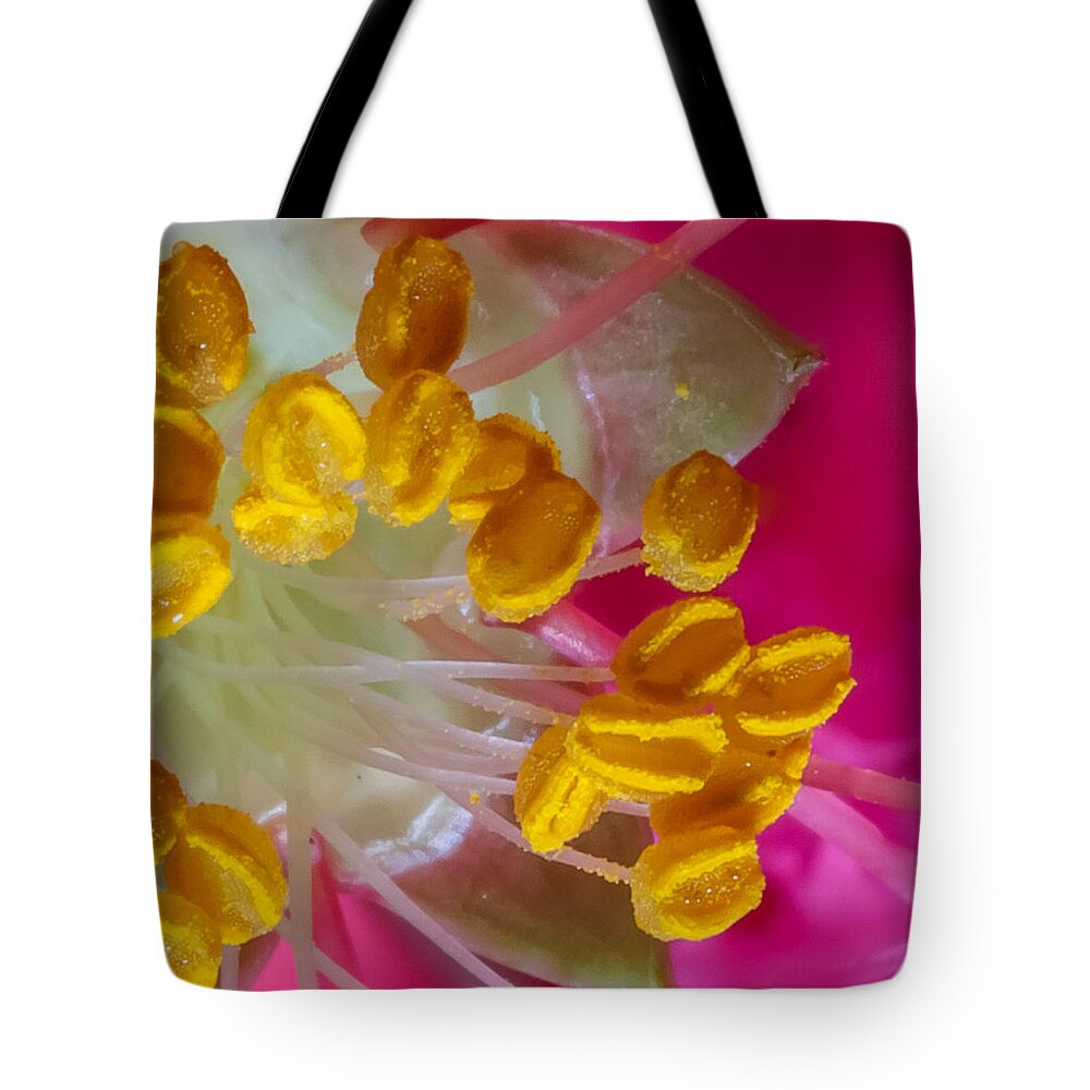 Background Tote Bag featuring the photograph Lagerstroemia Indica Stigma by Rob Sellers