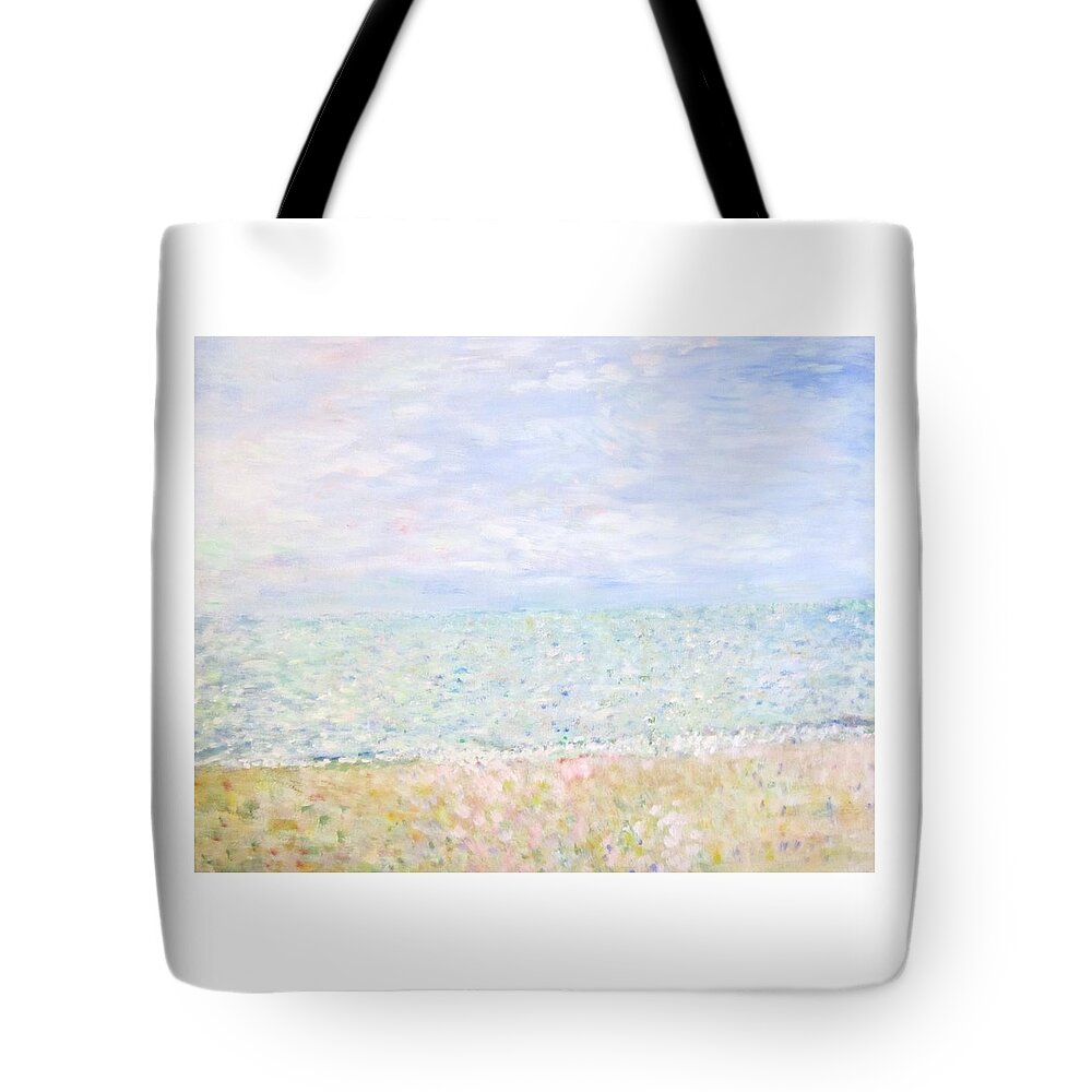 Impressionism Tote Bag featuring the painting Lake Michigan at Oak St Bch Chicago by Glenda Crigger