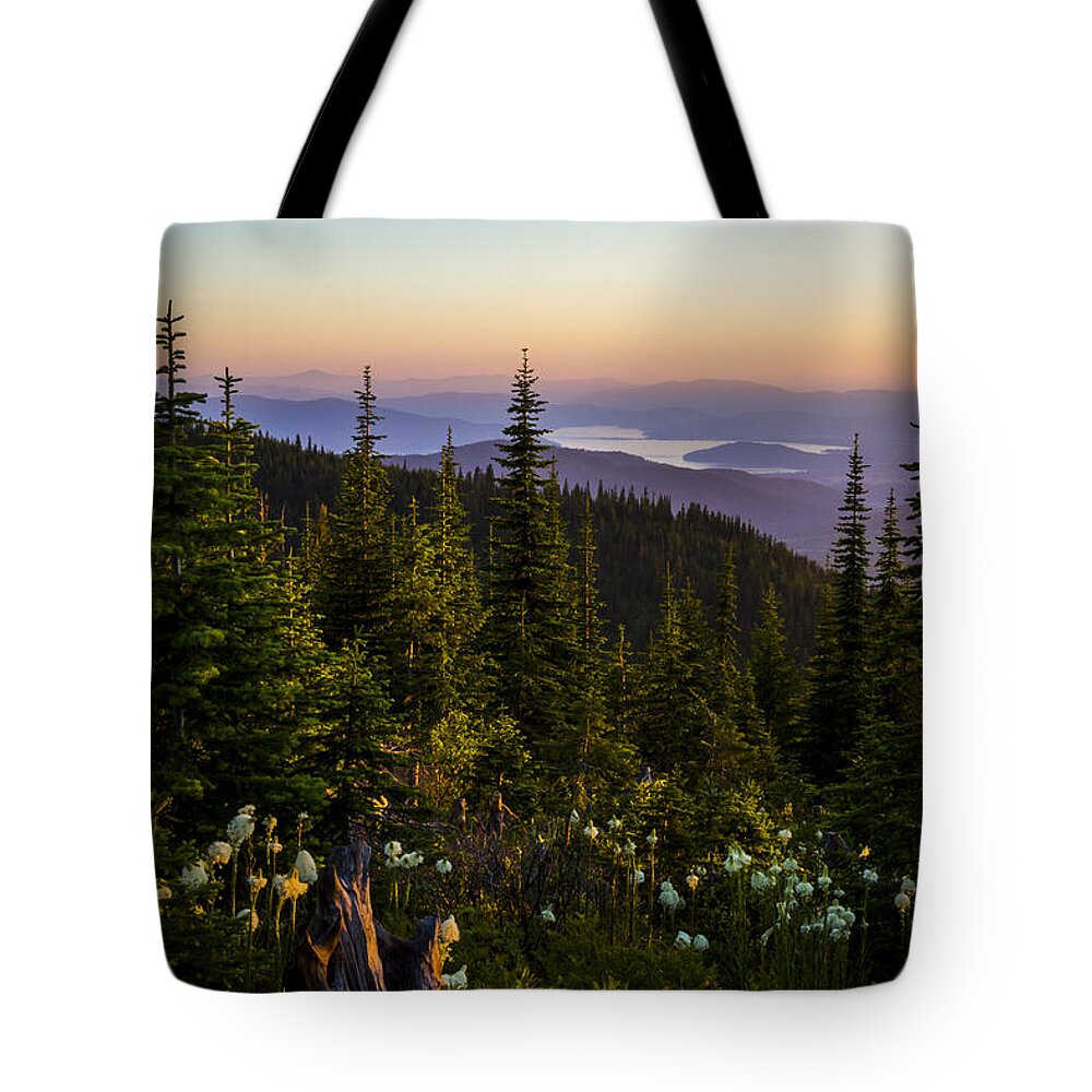Landscape Tote Bag featuring the photograph 140701A-042 Lake Pend Oreille from the Cabinets by Albert Seger