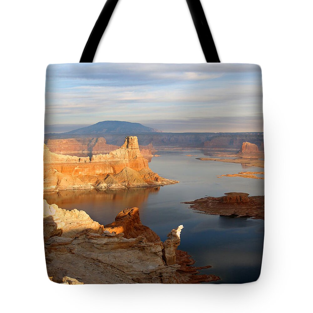 Landscape Tote Bag featuring the photograph Lake Powell from Alstrum Pt 12 by JustJeffAz Photography