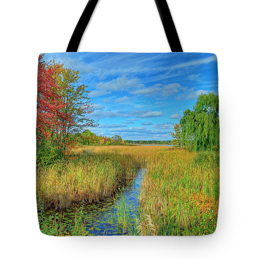 Creek Tote Bag featuring the photograph Lake Sixteen by Rodney Campbell