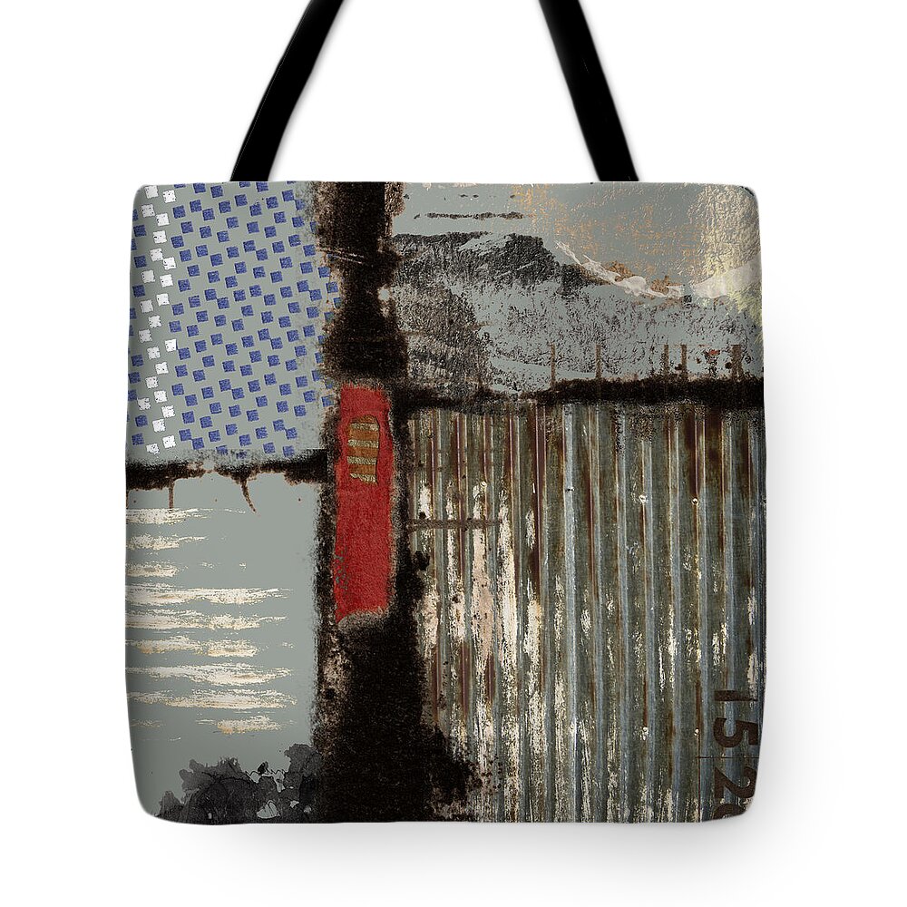 Collage Tote Bag featuring the photograph Lake View by Carol Leigh