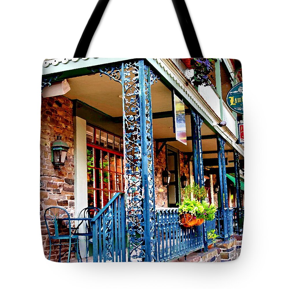 Lambertville Nj Tote Bag featuring the photograph Lambertville House - Color by Jacqueline M Lewis