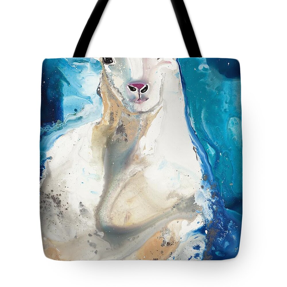 Animal Tote Bag featuring the painting Lamborghini by Kasha Ritter