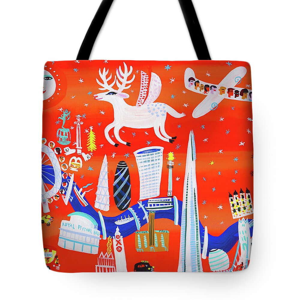 Abundance Tote Bag featuring the photograph Landmarks Along The River Thames by Ikon Ikon Images