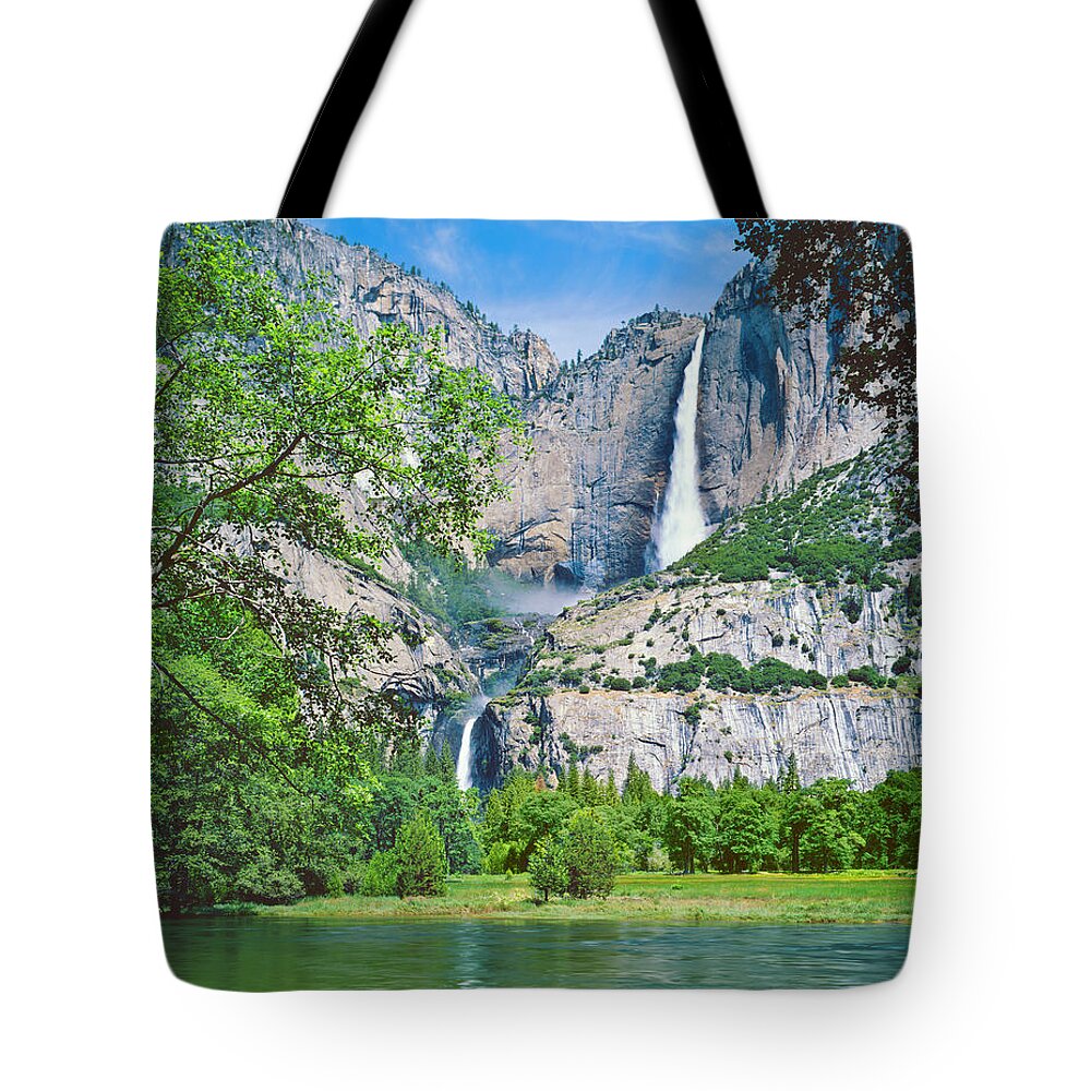 Scenics Tote Bag featuring the photograph Landscape Of Yosemite Np Spring On A by Ron thomas