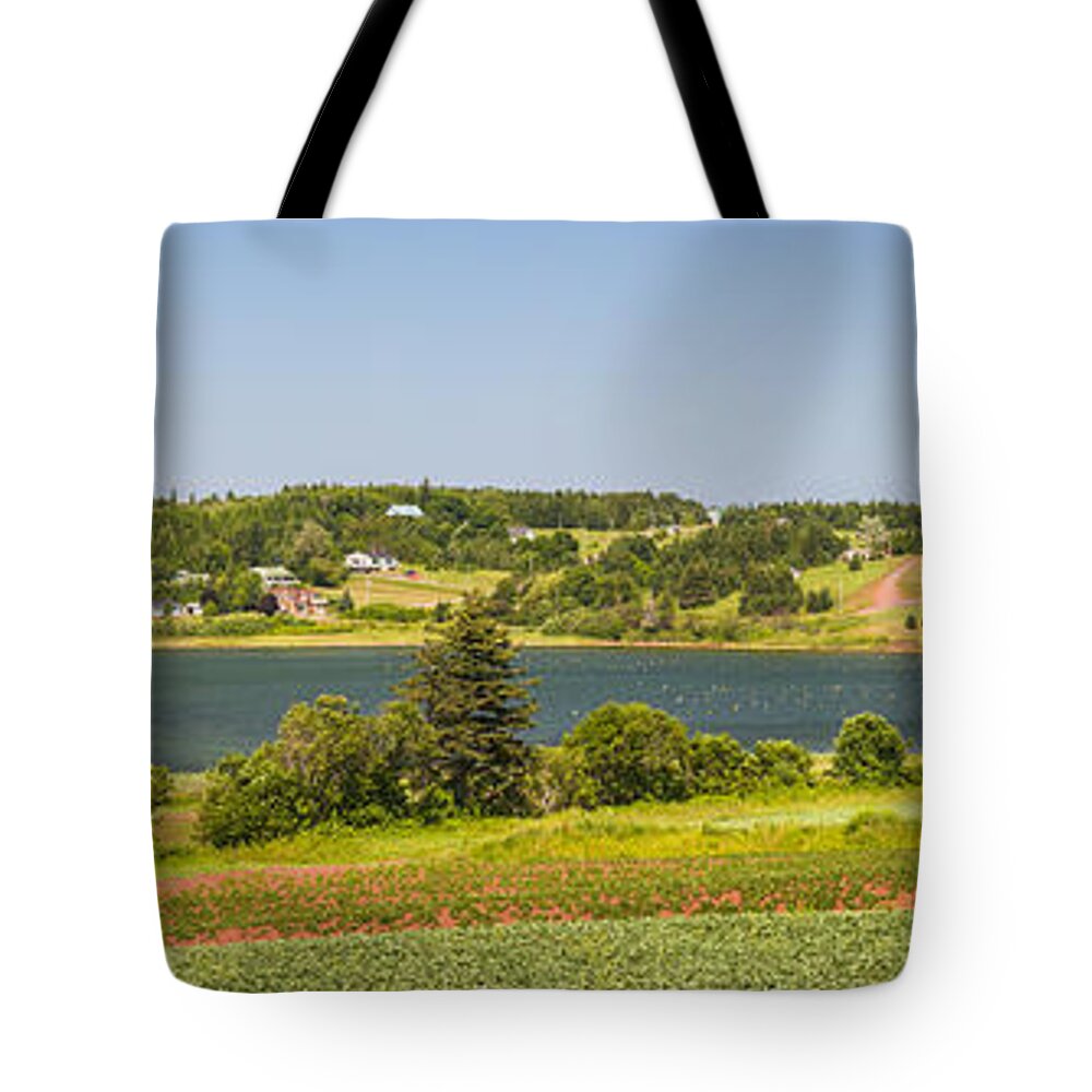 Pei Tote Bag featuring the photograph Landscape panorama of Prince Edward Island by Elena Elisseeva