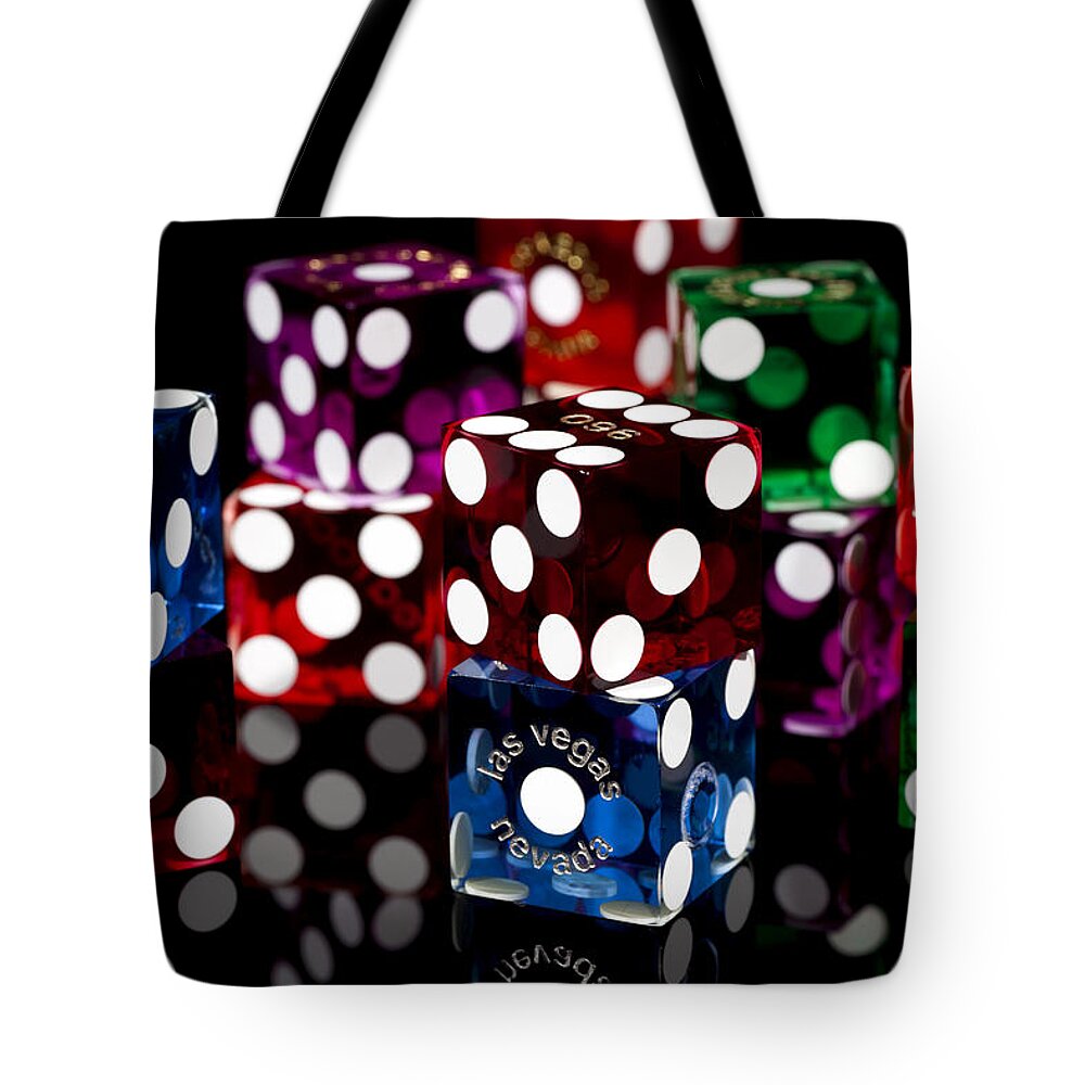 Dice Tote Bag featuring the photograph Las Vegas Dice by Raul Rodriguez