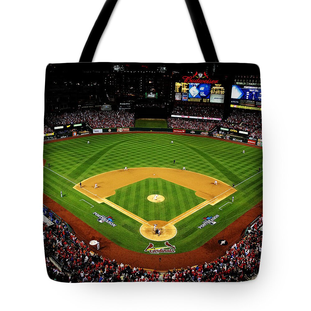 Nlcs Tote Bag featuring the photograph Last Pitch by John Freidenberg