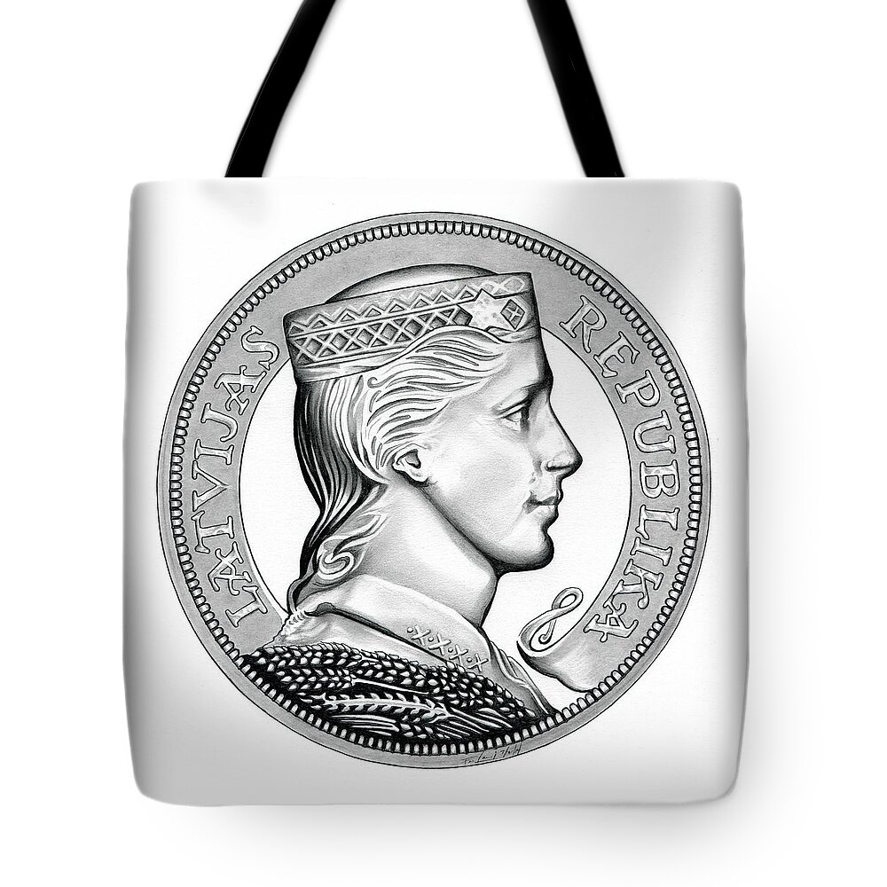 Latvia Tote Bag featuring the photograph Latvia Crown by Fred Larucci