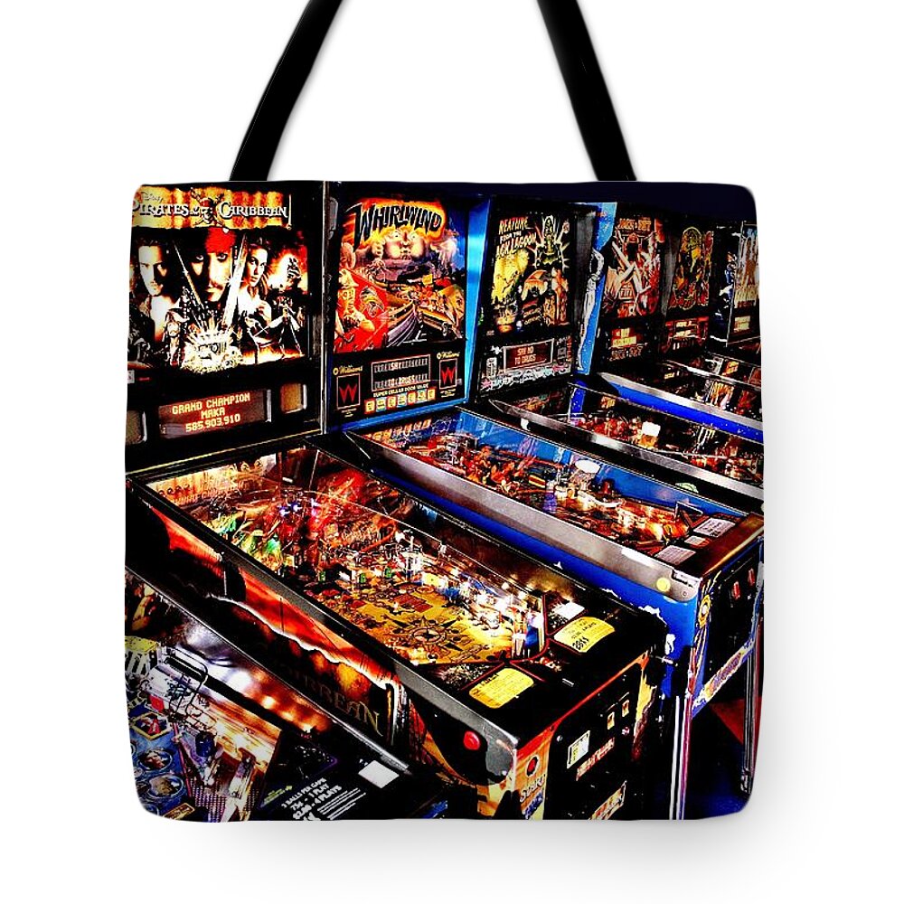 Pinball Tote Bag featuring the photograph Launchers Lacking by Benjamin Yeager