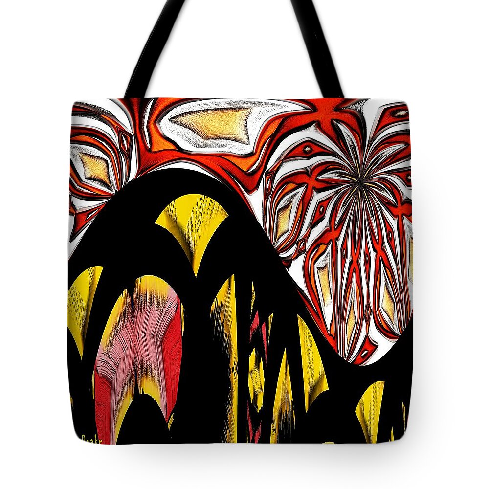 Lava Tote Bag featuring the digital art Lava Flow by Alec Drake