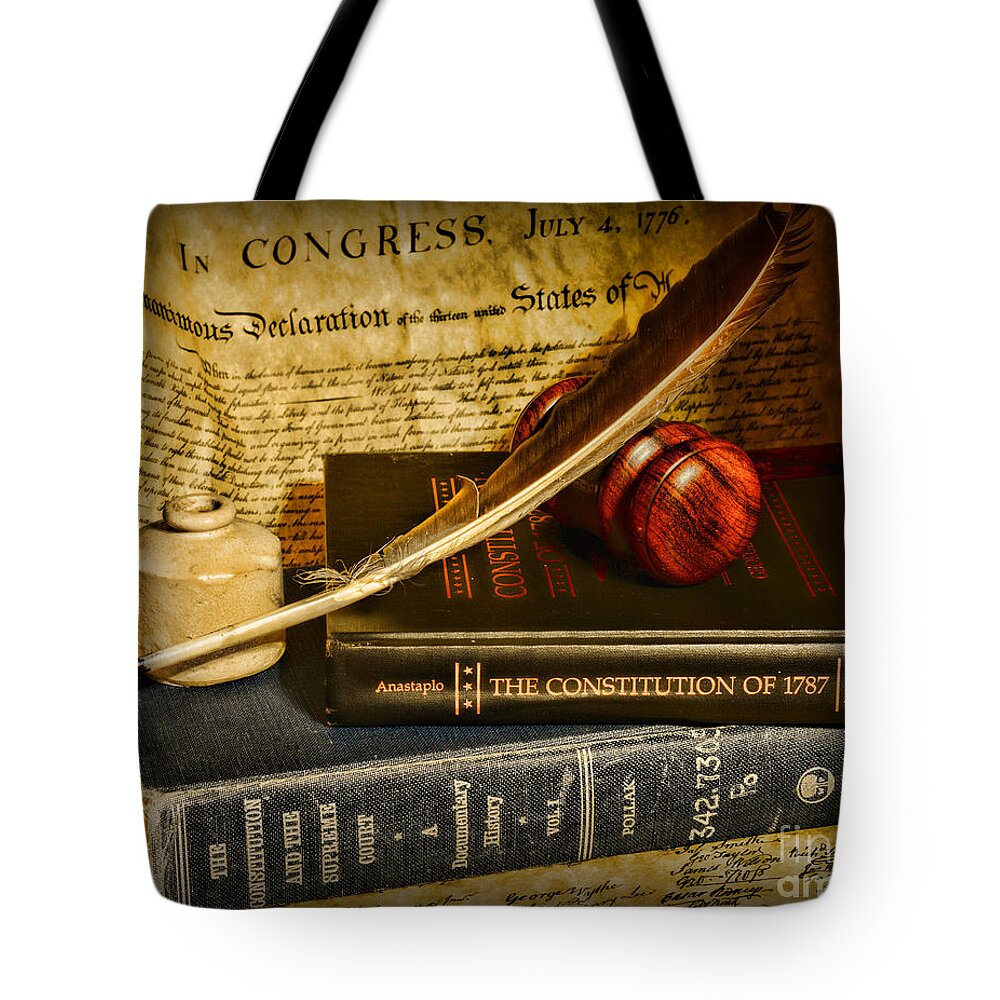 Paul Ward Tote Bag featuring the photograph Lawyer - The Constitutional Lawyer by Paul Ward