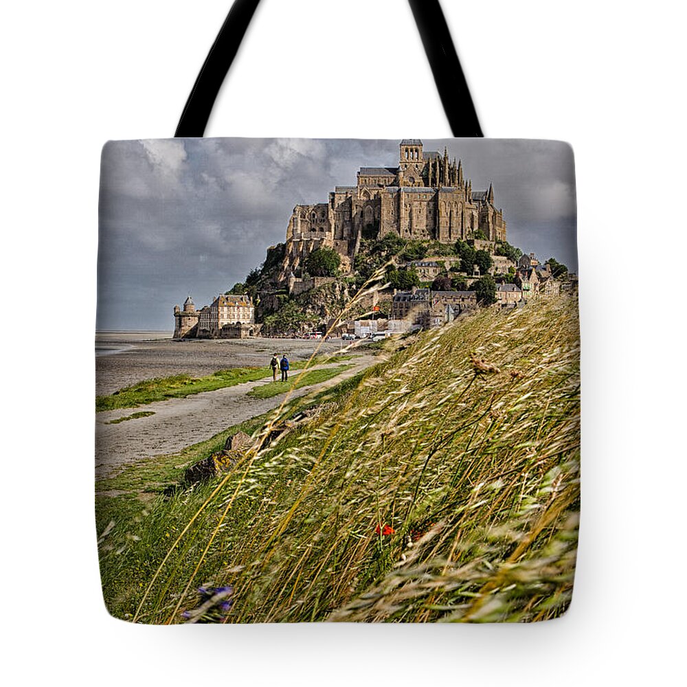Le Mont St Michel Tote Bag featuring the photograph Le Mont St Michel by Nigel R Bell