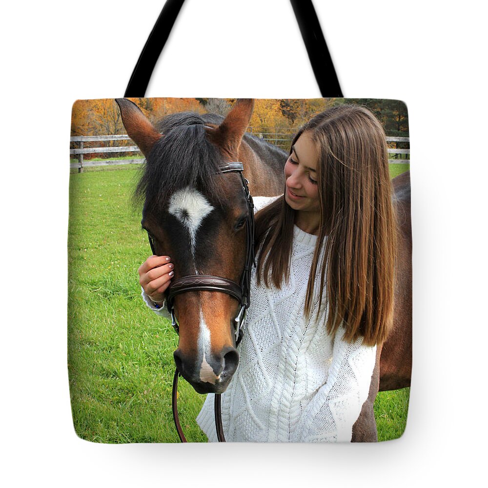  Tote Bag featuring the photograph Leanna Abbey 15 by Life With Horses