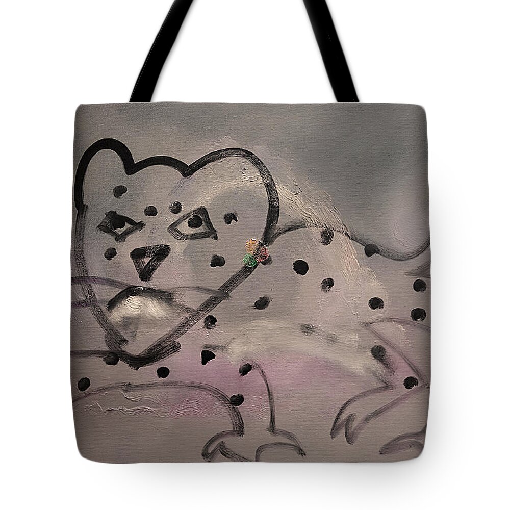 Leaping Leopard Tote Bag featuring the painting Leaping Leopard by Charles Stuart
