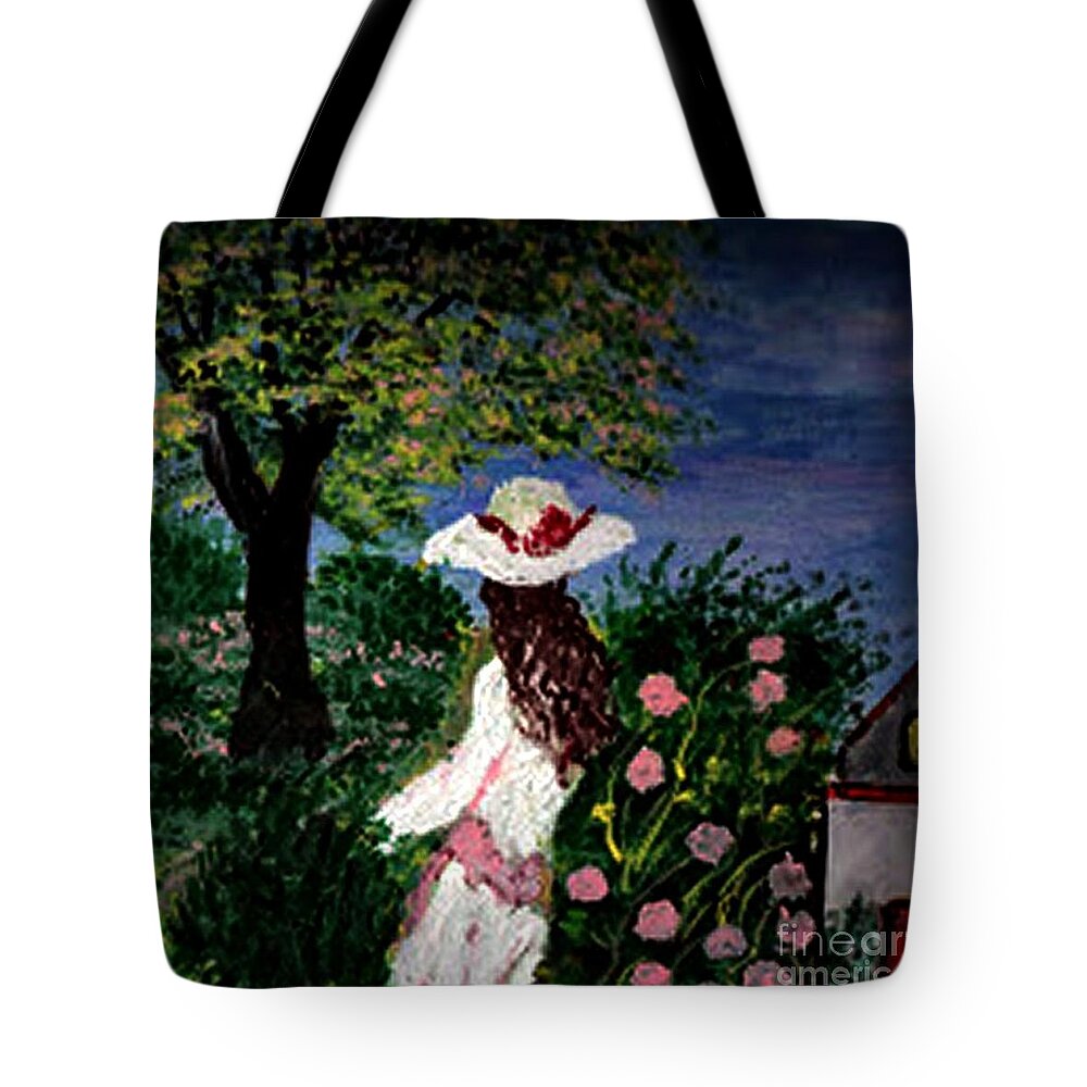 Abstract Colorful Painting Leaving Home By Happy Fish Tote Bag featuring the painting Leaving Home by Mary Daugherty