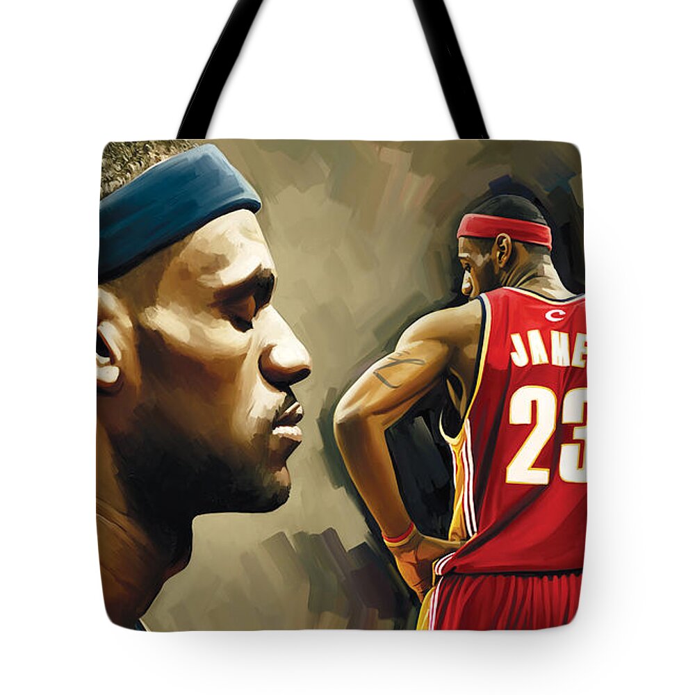 LeBron James Artwork 1 Tote Bag