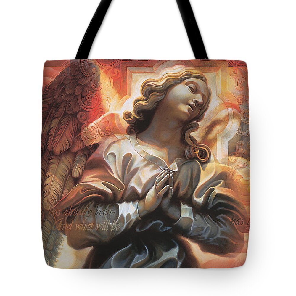 Jesus Tote Bag featuring the painting Legacy by Mia Tavonatti