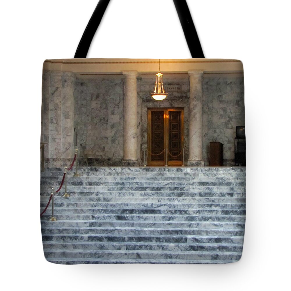Olympia Tote Bag featuring the photograph Legal Steps by Tikvah's Hope