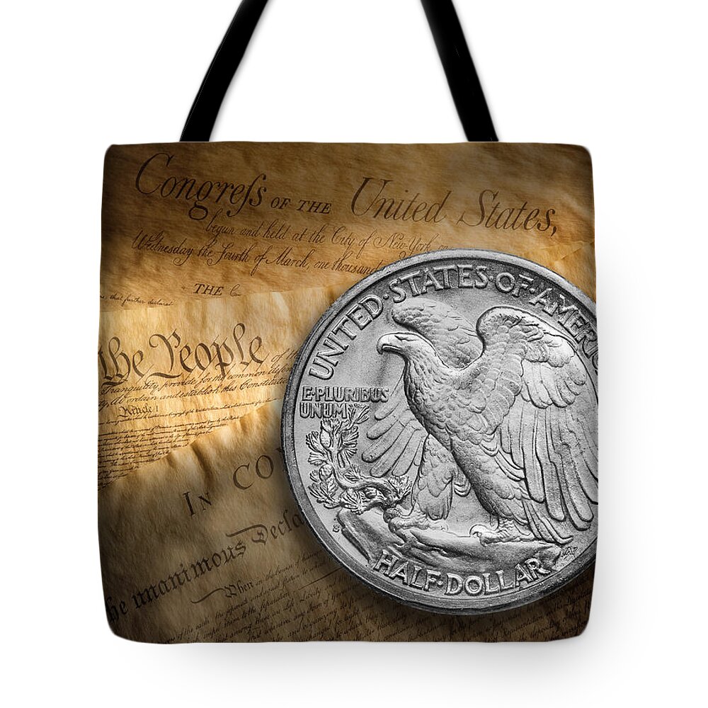 Coin Tote Bag featuring the photograph Legal Tender by Tom Mc Nemar