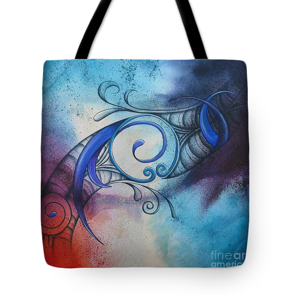 Legend Tote Bag featuring the painting Legend Rima by Reina Cottier