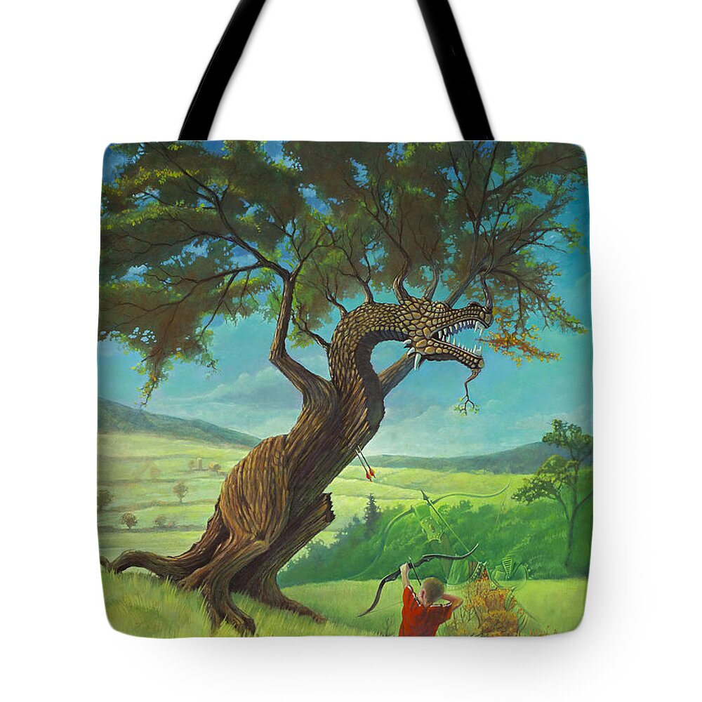 Wall Art Tote Bag featuring the painting Legendary Archer by Robert Corsetti