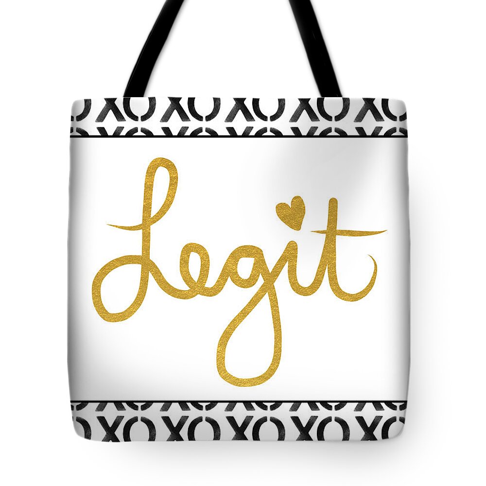 Legit Tote Bag featuring the painting Legit Love by Linda Woods