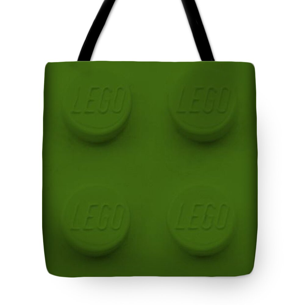Lego Tote Bag featuring the photograph Lego Block Olive by Rob Hans