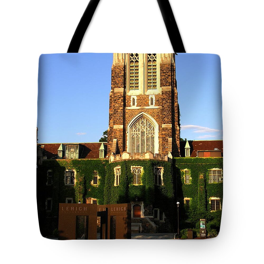 Lehigh University Tote Bag featuring the photograph Lehigh University Alumni Memorial Hall by Jacqueline M Lewis