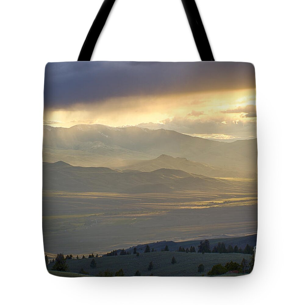 Central Idaho Tote Bag featuring the photograph Lemhi Valley Light by Idaho Scenic Images Linda Lantzy