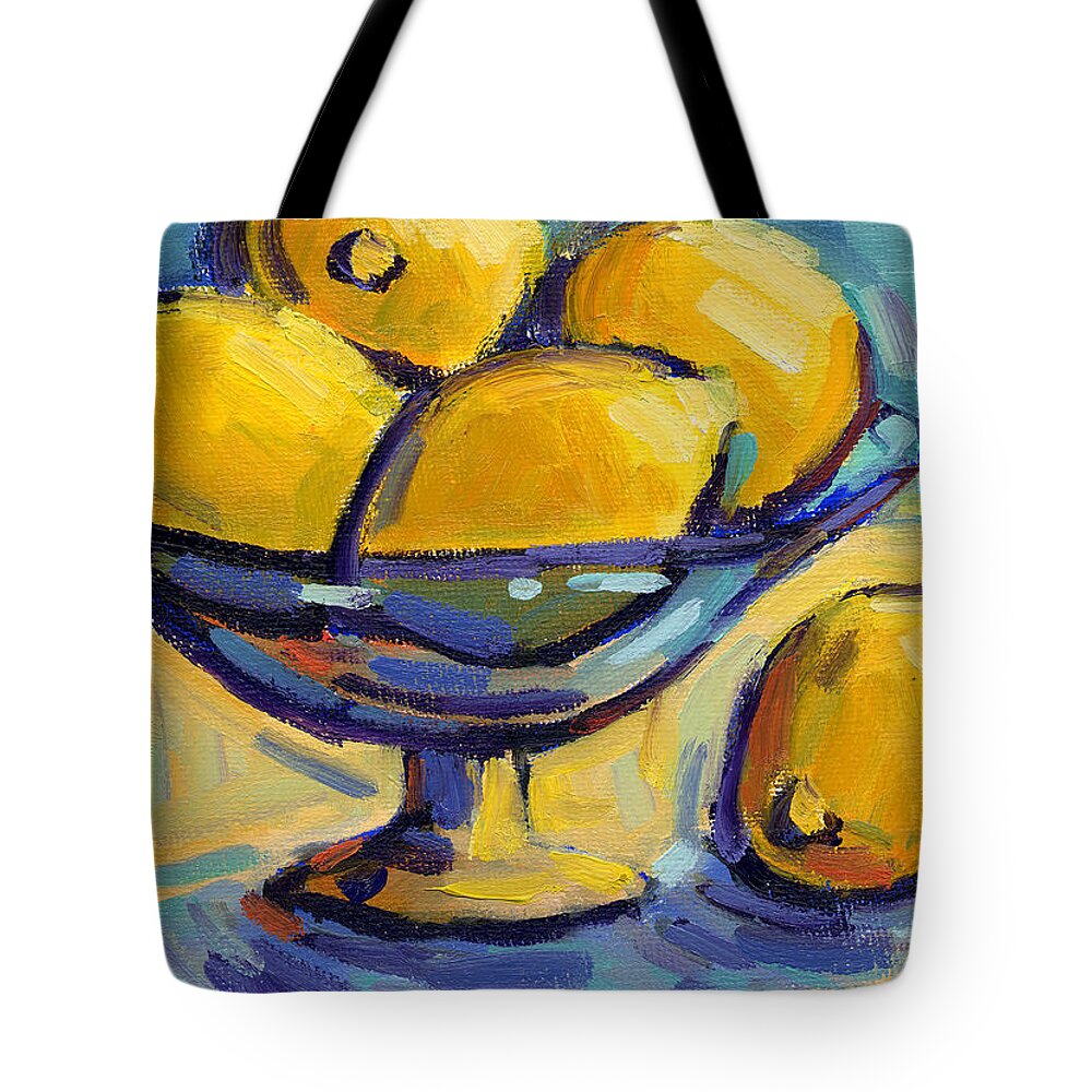 California Tote Bag featuring the painting Lemons 2 by Konnie Kim