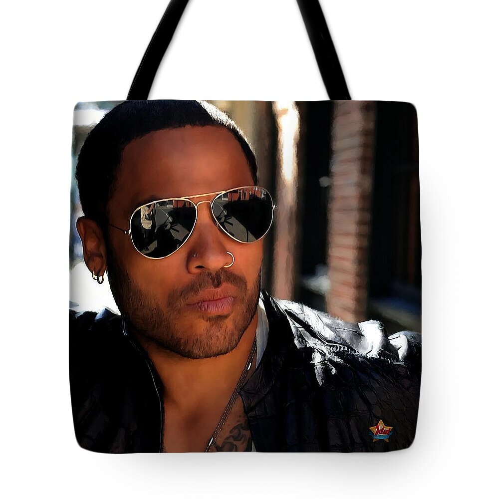 Lenny Kravitz Tote Bag featuring the digital art Lenny Kravitz by Gabriel T Toro