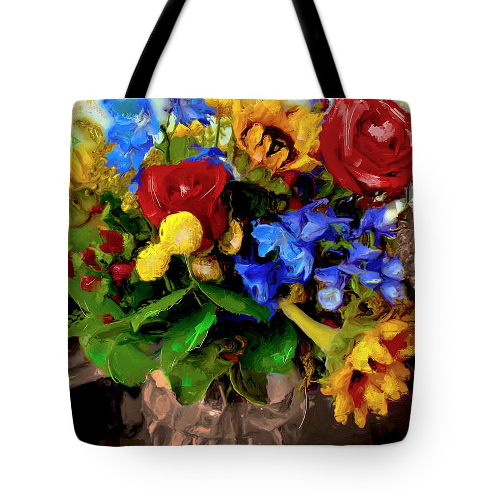 Floral Art Paintings Tote Bag featuring the photograph Les Fleurs by Ted Azriel
