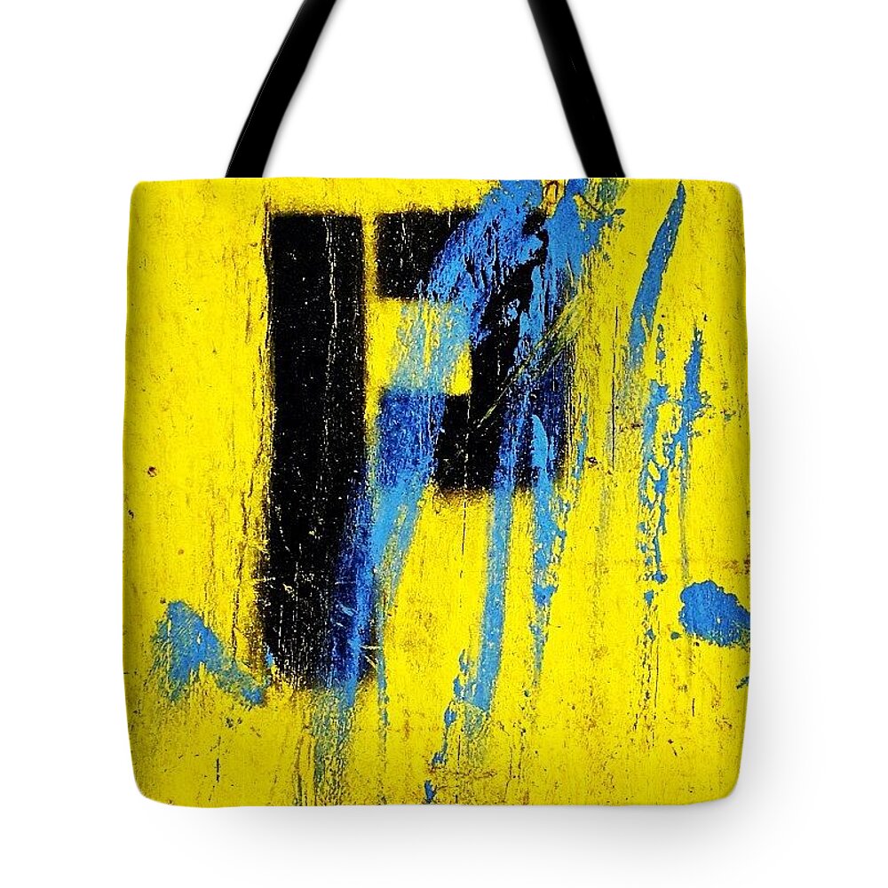 Yellowmonday Tote Bag featuring the photograph letter P by Julie Gebhardt