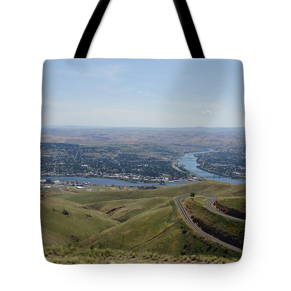 Lewiston Idaho Tote Bag featuring the photograph Lewiston Idaho and Clarkston Washington by Ron Roberts